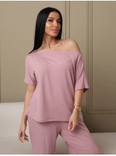 Пижама Диана сухая роза (брюки)